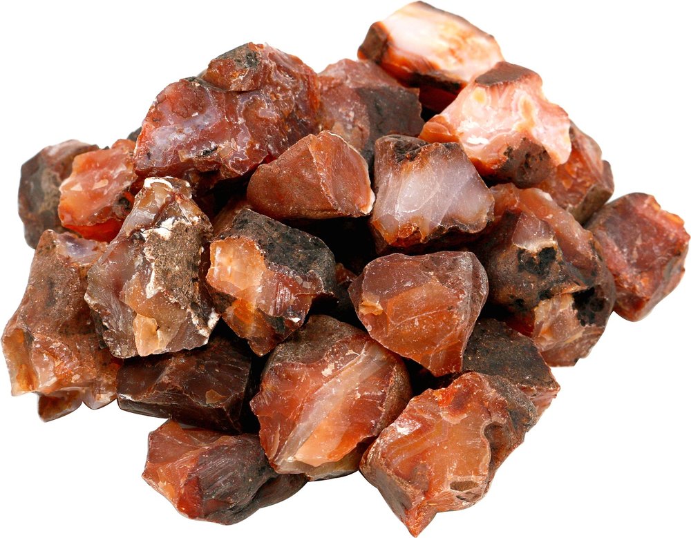 1 kg Carneol Rohsteine, kleinere Steine 3-6 cm