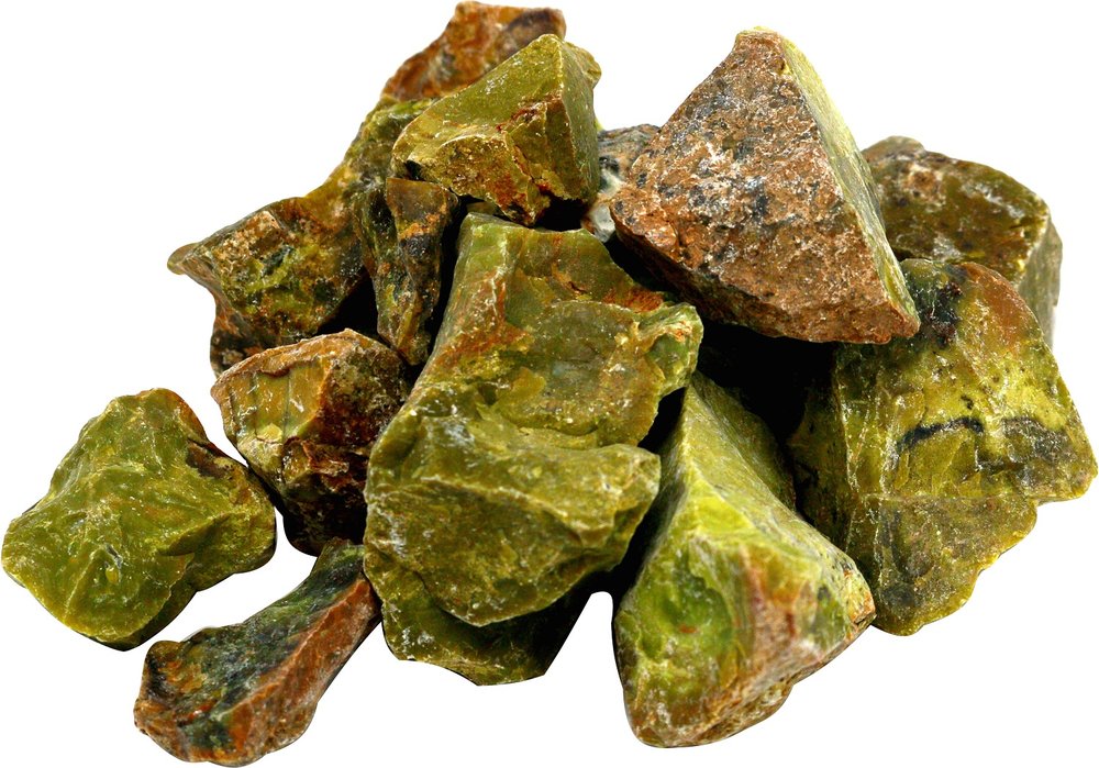 500 g grüner Opal, Kiwi-Opal, kleinere Steine
