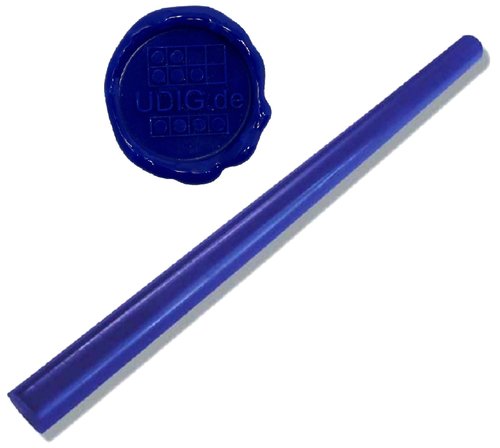 UDIG Siegelwachs flexibel blau 1 Stange Siegelwachsstange Wachs Siegeln 