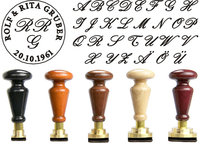 Siegel Gummistempel Italic Rundgravur mit Initialen