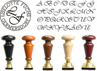 Siegel Gummistempel Vivaldi Rundgravur mit Initialen