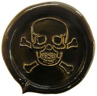 Siegelstempel Petschaft Totenkopf 24 mm