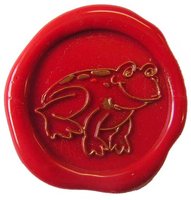 Siegelstempel Petschaft Frosch I 24 mm