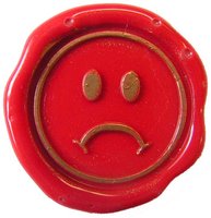 Siegelstempel Petschaft trauriges Smiley 24 mm