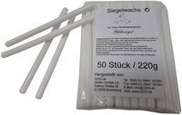 7 mm Siegelwachs weiß - für Heißklebepistole - 50er Pack