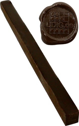Siegellack Dunkelbraun, 1 Stange, 20 cm - Bank -