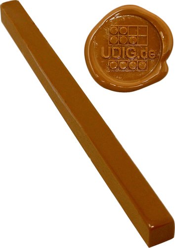 UDIG Siegellack Eichenbraun 1 Stange 20 cm für brechende Siegel Lack braun 