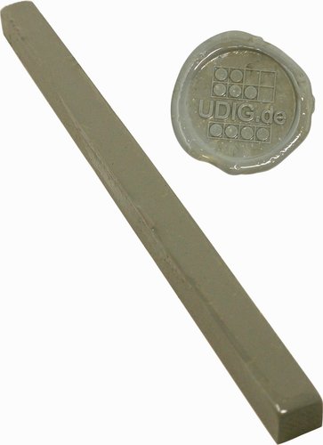 Siegellack Grau, 20 cm, 1 Stange - Bank -