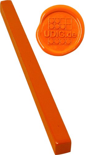 Siegellack Orange, 1 Stange, 20 cm - Bank -