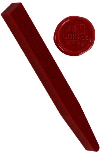 1 Stange UDIG Siegellack Bordeauxviolett 12,8 cm Siegellackstange weinrot rot 
