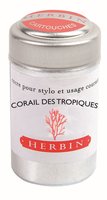 J. Herbin 6 Tintenpatronen in der Dose Korallenrot