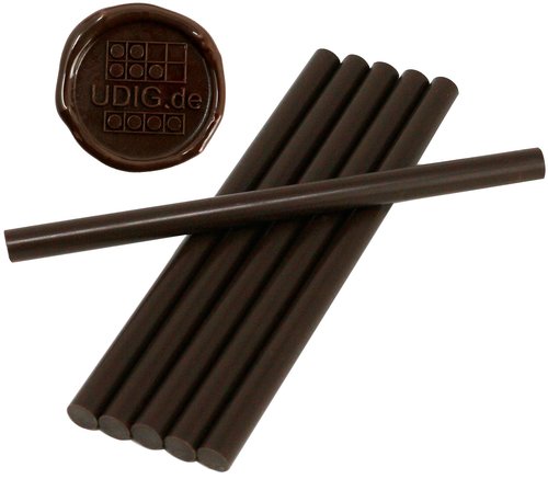 J. Herbin 7 mm Siegelwachs Sticks Schokoladenbraun, 6er Pack