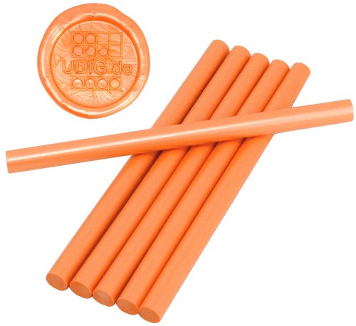 J. Herbin 7 mm Siegelwachs Sticks Perlmutt Orange, 6er Pack