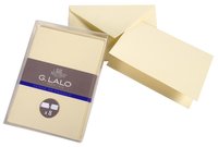 G. Lalo 8 Sets Umschläge + Karten Vergé, C6 114x162mm elfenbein