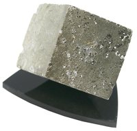 Pyrit Quader ca. 4 cm mit Acryl Ständer