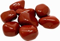 100 g Jaspis rot Trommelsteine im Samtbeutelchen, medium 2-3 cm