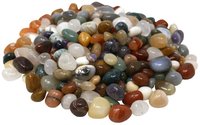 Edelstein Trommelsteine im Natur Mix, 1000 g, kleine Steine 1 cm / 250 bis 300 Steine