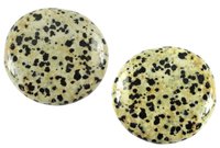 2 Stück Dalmatiner Jaspis Taschenstein, 3 bis 5 cm