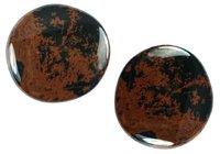 2 Stück Mahagoni Obsidian Taschenstein, 3 bis 5 cm
