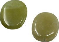 2 Stück China Jade Taschenstein, 3 bis 5 cm
