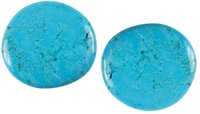 2 Stück Türkenit Taschenstein blau, 3 bis 5 cm