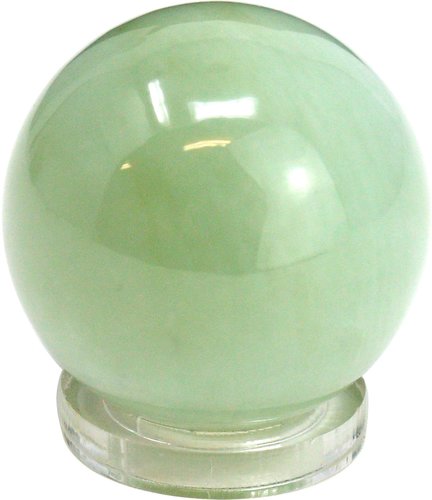 Edelsteinkugel China Jade, 3 cm mit Acryl Ring zum Aufstellen