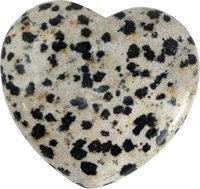 Dalmatinerjaspis Herz Taschenstein, 1 Stück, 4 cm