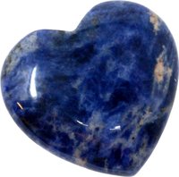 Edelstein Sodalith Herz, 4 cm, 1 Stück, blau