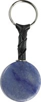 Schlüsselanhänger Blauquarz Diskus, 3,2 cm