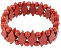 Jaspis rot Armband, 2 cm breit im Samtbeutelchen
