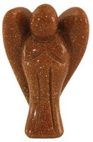 Mini Skulptur Engel aus Goldfluss, 3,5 cm