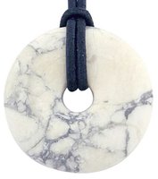 Magnesit Donut 30 mm mit Lederband