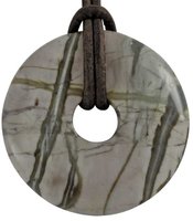 Donut Picasso Marmor 30 mm mit Lederband