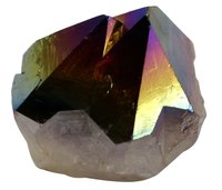 1 Stück Amethyst Spitze bedampft, Rainbow Points