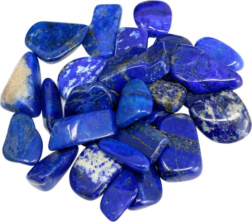 100 g Lapis Lazuli Trommelsteine Chips, 0,5 - 2 cm, A-Qualität