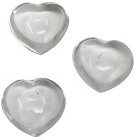 Bergkristall Herz Taschenstein, 3 Stück, 3,5 cm