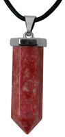 Thulit Edelstein Anhänger, Stab, 4 cm, rosa