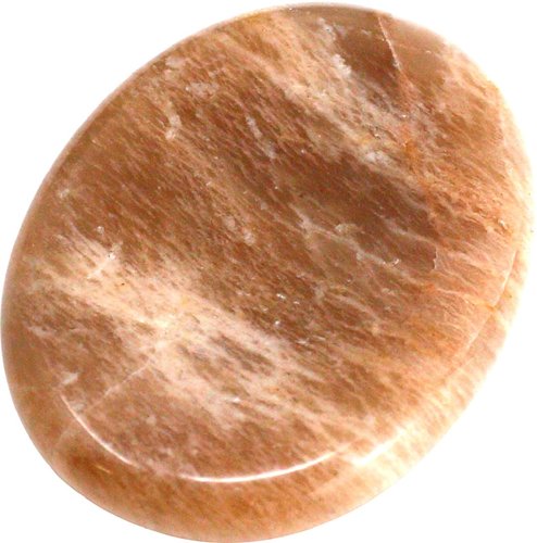 Indischer Mondstein Daumenstein, 1 Stück, 4 cm - Worry Stone