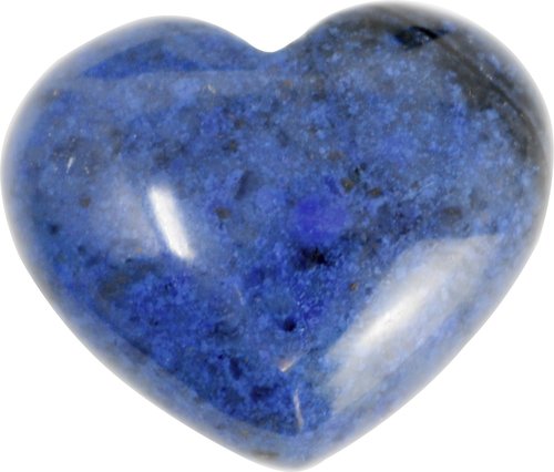 Edelstein Dumortierit blau Herz, 3 cm, 1 Stück