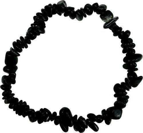 Turmalin Schörl Splitter-Armband, schwarz