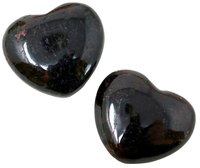 Edelstein Granat Herz, 2,7 cm, 2 Stück