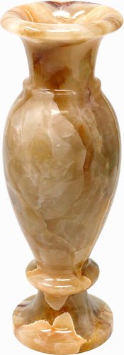Vase schlanke Amphore aus Onyx Marmor, 20 cm, ca. 1000g