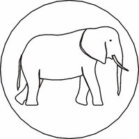 Siegelstempel Petschaft Elefant 24 mm