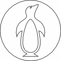 Siegelstempel Petschaft Pinguin 24 mm