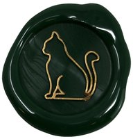 Siegelstempel Petschaft Katze 24 mm