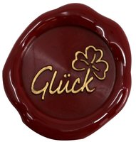 Siegelstempel Petschaft Schriftzug Glück 24 mm