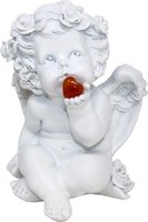 Süßer Engel mit Edelsteinherz Carneol, 16 cm