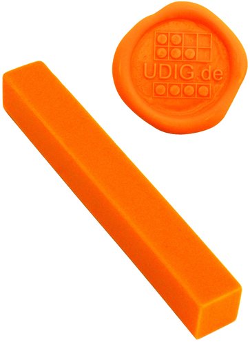 Siegelwachs - unser feinster - Indisch-Orange, 1 Stange, 7 cm