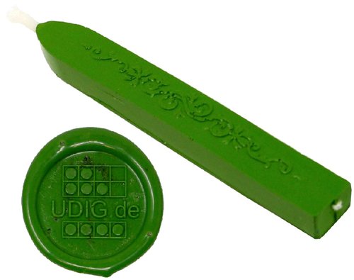 12,8 cm Wachs für Briefsiegel Siegel UDIG Siegelwachs Stange flexibel Lindgrün 