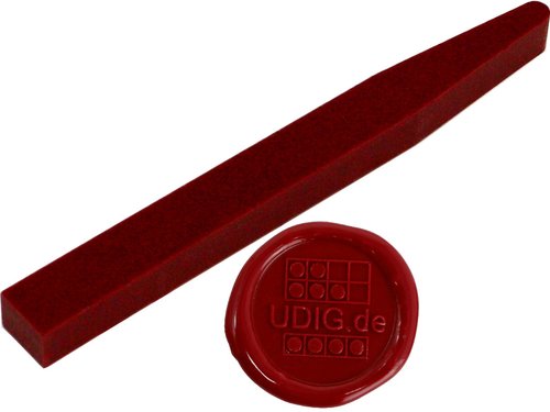 12,8 cm Siegellackstange weinrot rot 1 Stange UDIG Siegellack Bordeauxviolett 